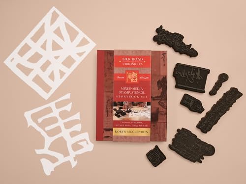 Set mixed-media scripts asiatiques pour embellir vos carnets créatifs et impressions sur plaque de gel
