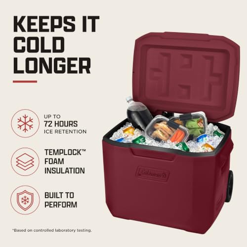Image of Coleman Chiller 9 /16 /30 /48 /60qt Cooler with Ice Retention, Leak Resistant, Great for Camping, Concerts, Sports, and More
