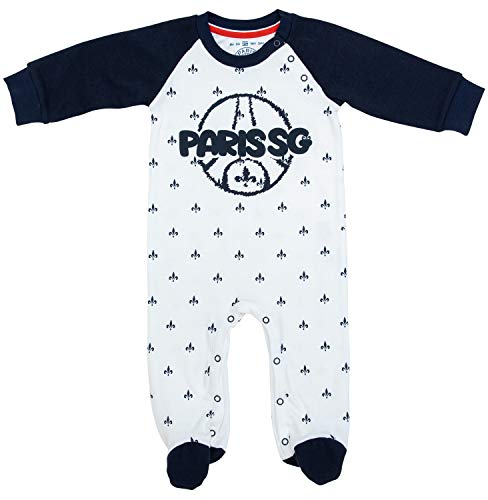 Image of Paris Saint-Germain Official Collection Baby Sleepsuit, baby_girls, blue, 18 Months