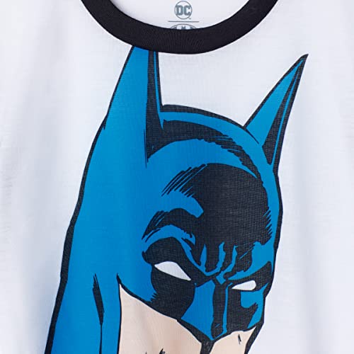 Batman Boys Pajamas For Kids | 4 Piece Sleepwear Sets For Boys Pajama Bottoms And Sleep Shirts For Big Boy And Toddlers Yellow-White #TOP5