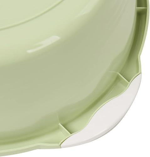 Vista 5 de Alipis Bañera de baño de plástico verde, 2 piezas, tamaño mediano, simple, para el hogar, pies para remojar el pie de la tina de remojo de pies