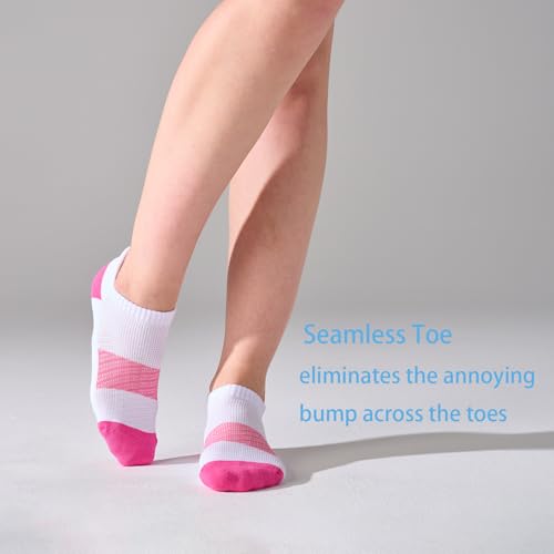 8 Pairs Running Ankle Socks Low Cut Cushioned Athletic Socks For Women and Men4