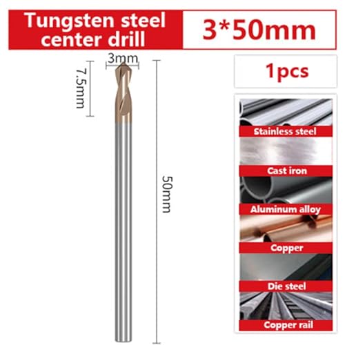 Foret central de précision en carbure de tungstène 90° 1 pièce - 2