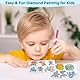 COQOYO Diamond Painting Kinder Sticker Set, 27pcs 5D Diamantmalerei Bilder, Cartoon Mini Diamant Mosaik Aufkleber, DIY Mosaikherstellung Basteln Kit für Jungen Mädchen Anfänger Geburtstag Geschenke