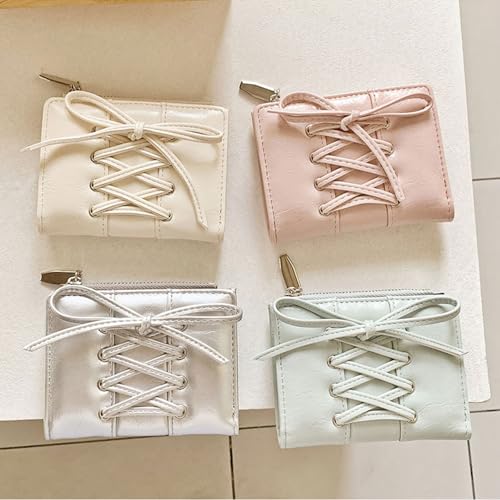 Women Wallet with Card Holder Short Purse PU Leather Wallet Simple Change Purse Lovely Bows Wallet Coin Purse4