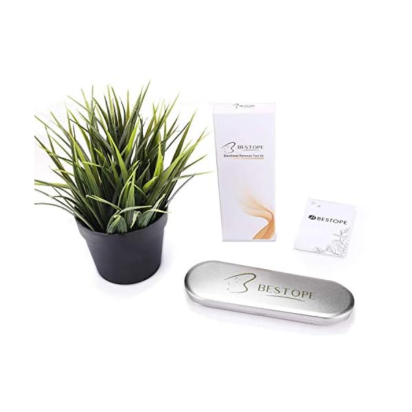 BESTOPE Mitesserentferner Komedonenquetscher Set Pinzetten Set mit Metall-Box Blackhead Remover aus Hochwertiger… – Bild 8