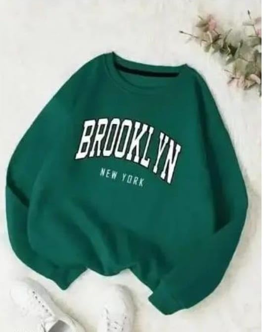 Image of Women Oversized Baggy Sweatshirt, Cotton Broken Heart Print