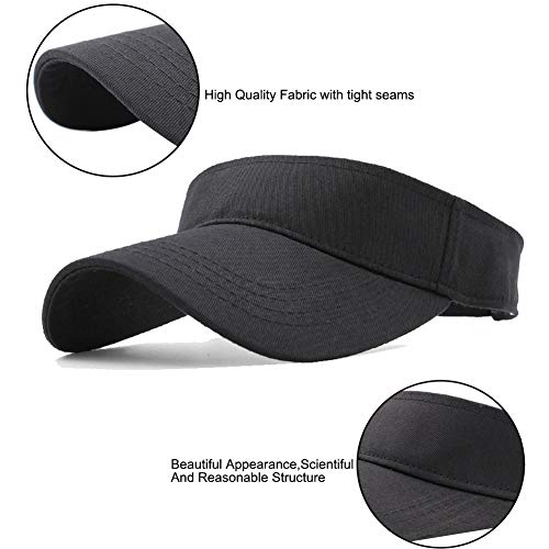 Regilt Lightweight Sun Visors For Women, Adjustable Men's And Women's Sun Protection Solid Sports Visors For Golf, Beach, Summer, Tennis, Running, And More (Green, 6-Pack) #TOP2