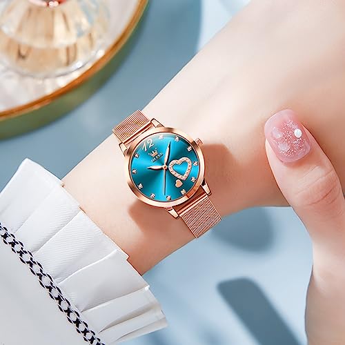 Image of OLEVS Women Watches Business Dress Female Ladies for Small Wrist Watch Gold Silver Tone Stainless Steel Band Analog Simple Day Date Waterproof Lady Watches