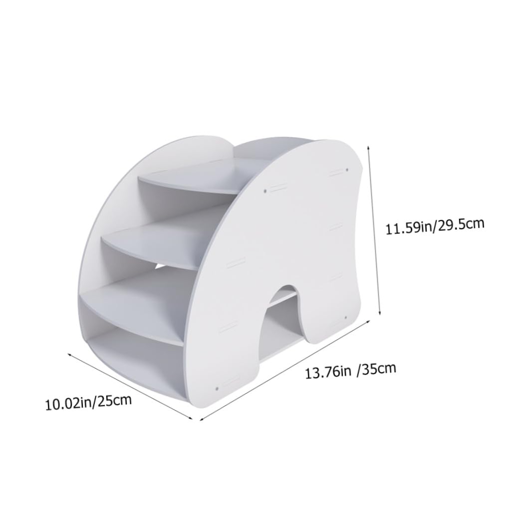 Archivador de Sobremesa PVC Blanco Multiusos para Oficina