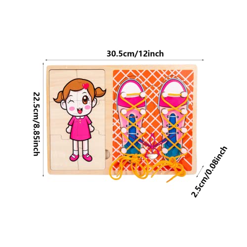 Placa de amarração de sapatos, prática de amarrar seus sapatos - Primeiros brinquedos educativos com
