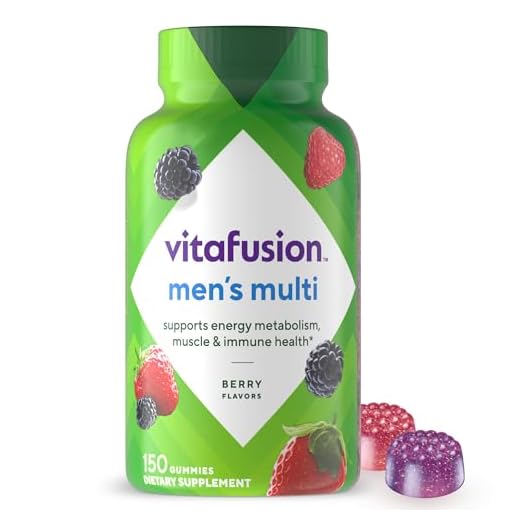 vitafusion Adult Gummy Vitamins for Men, Berry Flavored Daily Multivitamins for Men With Vitamins A, C, D, E, B6 and B12, America’s Number 1 Gummy Vitamin Brand, 75 Day Supply, 150 Count