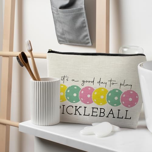 Pickleball Gifts for Women, Pickleball Makeup Bag Cosmetic Pouch, Pickleball Accessories Women4