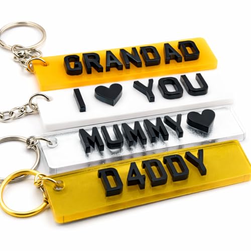 Sonnet Signs Personalised 4D Numberplate Keyring: Custom Name & Car Registration Licence Plate Key Ring - Name Keychain, Gift Custom Number Palte (Reflective White) - Image 2