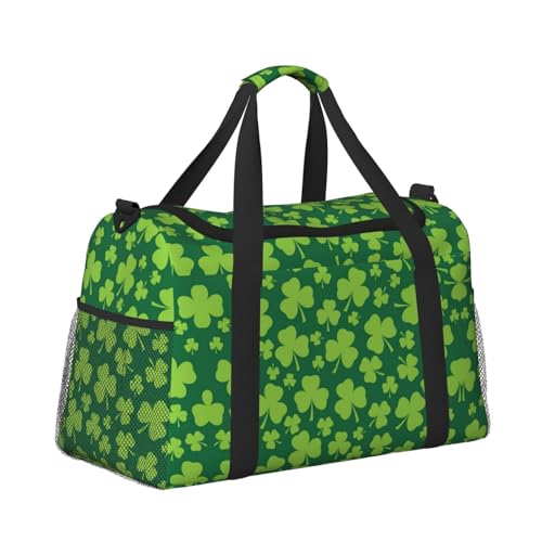 Duffle Bag For Travel Shamrock Clovers Travel Bag Carry On Bag For Womens Mens Gym Weekender Overnight Trips3