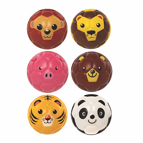 Baker Ross FE335 - Bolas antiestrés en forma de Animales - Paquete de 6, juguetes exprimibles para regalos de fiesta para niños, pequeños regalos para niños
