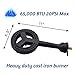 ARC G20S Heavy Duty Cast-Iron Burner Head up to 65,000 BTU, 0-20 PSI High Pressure Adjustable Propane Regulator Hose Set with Tools, CSA Certified, 47