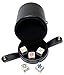 Black Leatherette Deluxe Dice Cup With Storage Compartment for Included Poker Dice Set