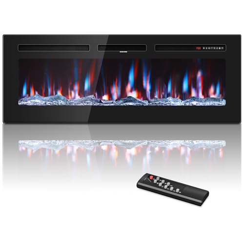 Tehanld TEHANLD001 50 Inch Electric Fireplace In-Wall Recessed And Wall Mounted cover