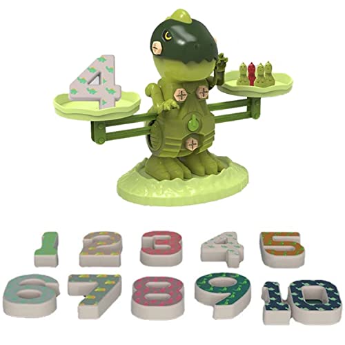 Image of Kidology Monkey Balance Counting Toys|Cool Math Educational Board Gamefor Kids Preschool Game|Educational Number Learning Toy|Fun Children's Gift Kids Toy (Dinosaur)|Multicolor