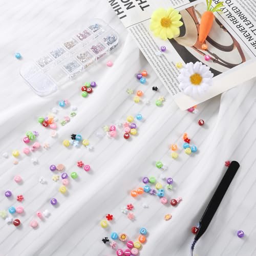 Set de 8 pinzas para el cabello DIY acrílicas con accesorios miniatura 4