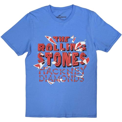 T-Shirt Rolling Stones Hackney Diamonds Adulte Bleu Taille S Rock