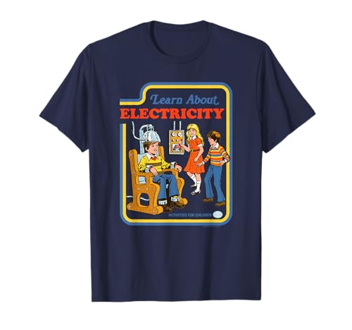 Steven Rhodes Learn About Electricity Funny Vintage T-Shirt