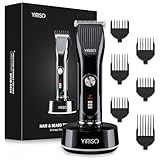 YIRISO Beard Trimmer for Men, Men's Adjustable Hair Clipper Premium Electric Razor Set, Turbo-Powered 7000 RPM Cordless Beard Trimmer with 6 Guide Combs, Gifts for Men Husband Father