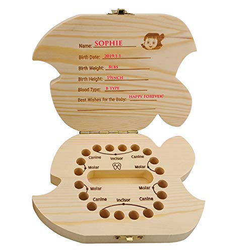 Pambo Baby Tooth Fairy Keepsake Box- First Teeth And Curl Keepsake Box | Tooth Boxes Saver & Holders For Lost Teeth Kids-Girls #TOP1