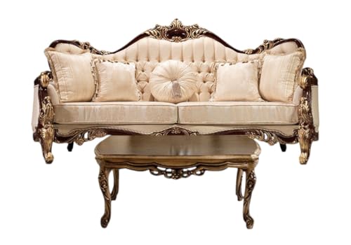 Image of Wooden Sofa Set Carving for Living Room (5 Seater Sofa @1)