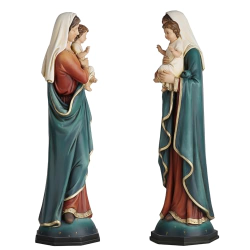 Estatua católica Virgen María con Niño Jesús 15 pulg miniatura 4