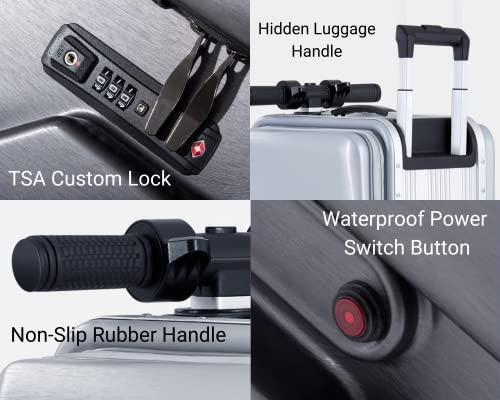 Rydebot Puledro- Smart Motorized Rideable Carry-On Suitcase/Luggage For Adults/Kids (Silver) #TOP2