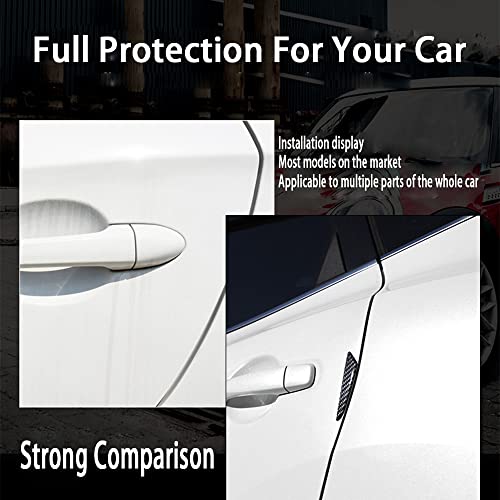 Image of Anti-Scratch Protector Trim ,Carbon Fiber Emblem Door Open Rearview mirror Shell Protector Side Mark Stickers Decals Badge Labeling Sports Decoration Lossless Installtion Accessories 4 Packs Tricolor