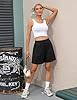 Marvmys Womens Running Shorts Casual Lounge Bottoms Gym Shorts Ladies Soft Cycling Short High Waist Athletic Sweat Jogging Sport Workout Hiking Fashion with Big Pockets Black XL #4