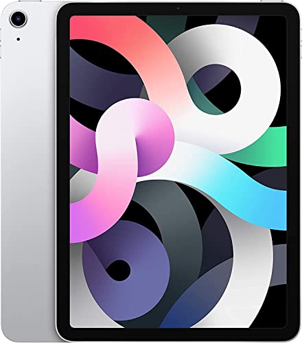 Image of Apple iPad Air 4-64GB - WiFi + Cellular - Silver (Renewed Premium)