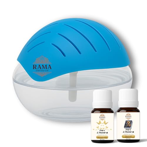 Image of Portable 3-in-1 Air Purifier, Aroma Diffuser & Air Humidifier with 1500ml Water Tank - Electric Revitalizer with Free 50ml Essential Oil for Home, Office, Bedroom & Spa (Blue)