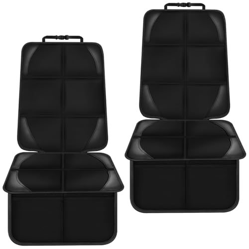 Bacgnyer Car Seat Protector 2 Pack, with Non-Slip Backing and Mesh Pockets