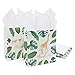 Juvale 12-Pack Jungle Safari Animal Thank You Kraft Gift Bags and 20 White Tissue Sheets for Baby Shower, 9 x 8 x 4 Inches