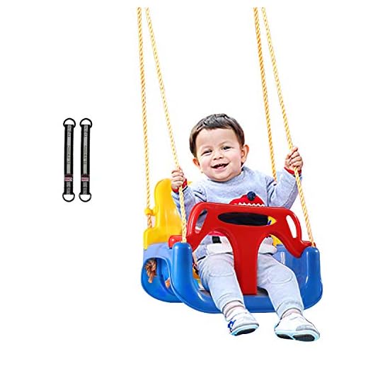 REDCAMP 3 in 1 Toddler Swing for Outside Tree, Sturdy Secure Plastic Outdoor Infants Baby Swing Seat for Swingset Playground Inside