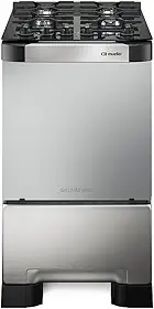 Fogão 4 Bocas Mueller Decorato Vetro Inox Bivolt com Mesa de Vidro