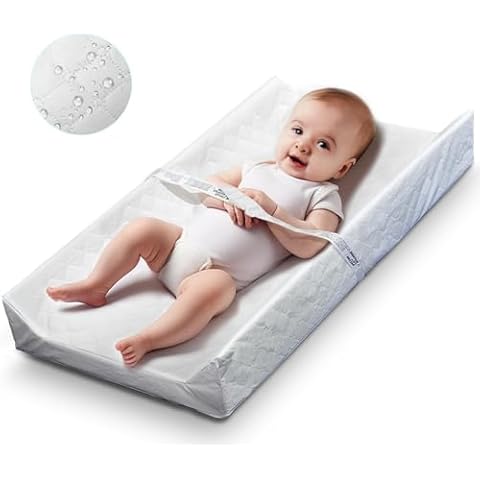fond + found Baby Changing Pad with Soft Cover, Waterproof Contour Diaper Changing Pad for Dresser Top, with Baby Removable Hypoallergenic Cover Cover