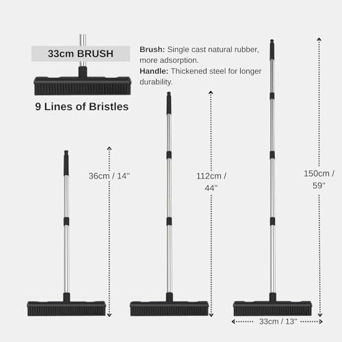 Rubber broom pet hair remover - image 6