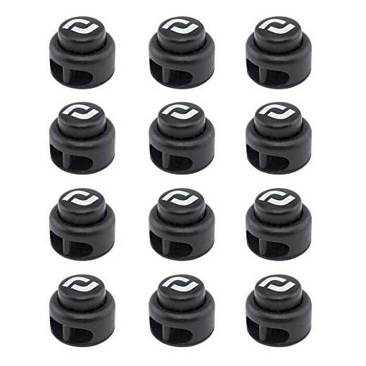 RJ-Sport Heavy Duty Cord Locks - Double Hole Drawstring Stopper Fastener for No Tie Shoelaces and More