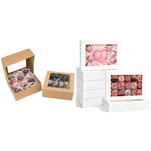 NPLUX Bundle of 30 Pack Bakery Packaging and 40 Pack Cookie Boxes with Window image 5