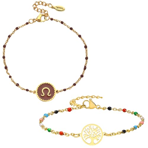 Caimeytie 1pc Constellation Bracelet+1pc Tree Bracelet,Horoscope Charm Bracelets Women/Girls Bracelets/Stainless Steel/Zodiac Gifts Jewellery/Astrology Gifts for Girls Caimeytie 1pc Constellation Bracelet+1pc Tree Bracelet,Horoscope Charm Bracelets Women/Girls Bracelets/Stainless Steel/Zodiac Gifts Jewellery/Astrology Gifts for Girls