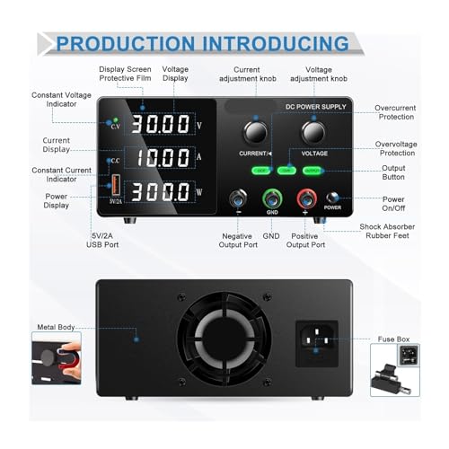 Alimentation CC réglable de table 30V 10A et 60V 5A à découpage