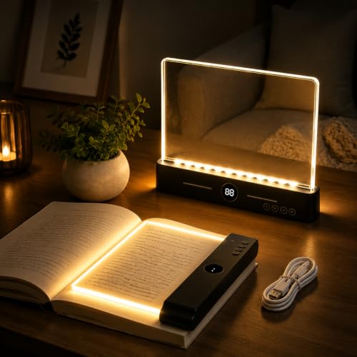 Lampe Lecture LED Rechargeable Ultra Fine 3 Couleurs avec Minuterie
