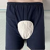 Reusable Adult Diapers - Washable Adjustable Cloth Incontinence Care Panties Anti- Leakage Diaper Underwear for Women Men Elderly,L,Men