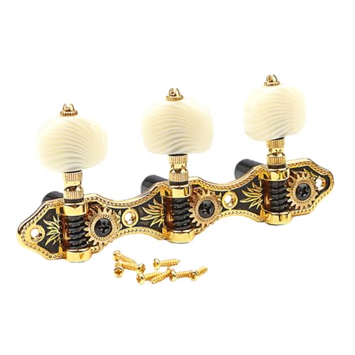 ifundom 1Set Classic Guitar Tuning Pegs Inline Machine Heads for Accurate Tuning Compatible with Folk and Classical Guitars Easy to Install Smooth Operation