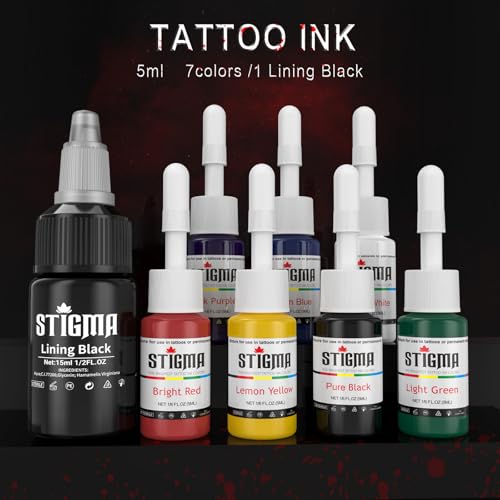 STIGMA Cordless Tattoo Gun Kit Complete with Pro Tattoo Machine Pen, Carrying Case with 1400 mAh Tattoo Battery, 20 Tattoo Cartridge Needles,Tattoo Ink Color Set, Full Tattoo Accessories - Thumbnail 5